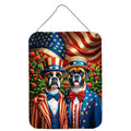 All American Boxer Wall or Door Hanging Prints Aluminum Metal Sign Kitchen Wall Bar Bathroom Plaque Home Decor Front Door Plaque, 12x16, Multicolor