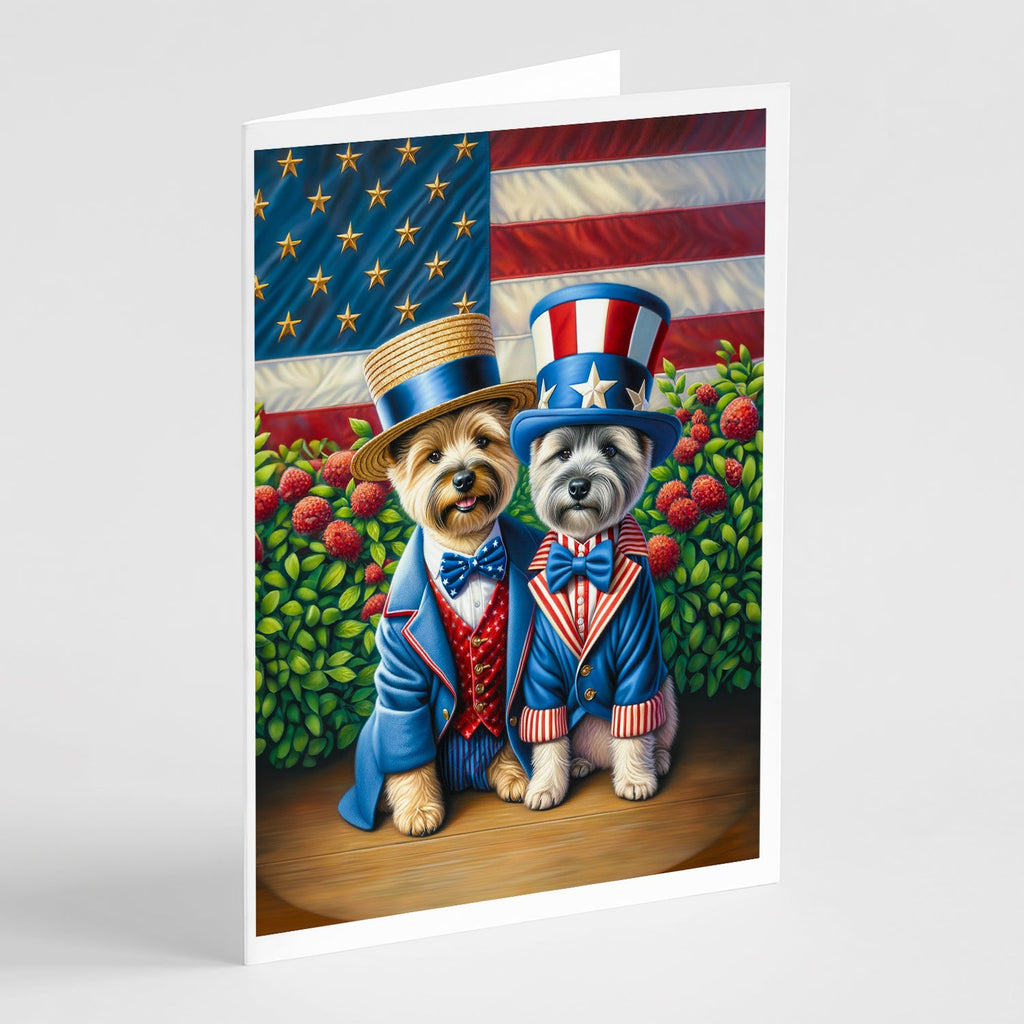 All American Cairn Terrier Greeting Cards Pack of 8 Blank Cards with Envelopes Whimsical A7 Size 5x7