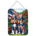 All American Cavalier Spaniel Wall or Door Hanging Prints Aluminum Metal Sign Kitchen Wall Bar Bathroom Plaque Home Decor Front Door Plaque, 12x16, Multicolor