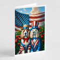 All American Clumber Spaniel Greeting Cards Pack of 8 Blank Cards with Envelopes Whimsical A7 Size 5x7