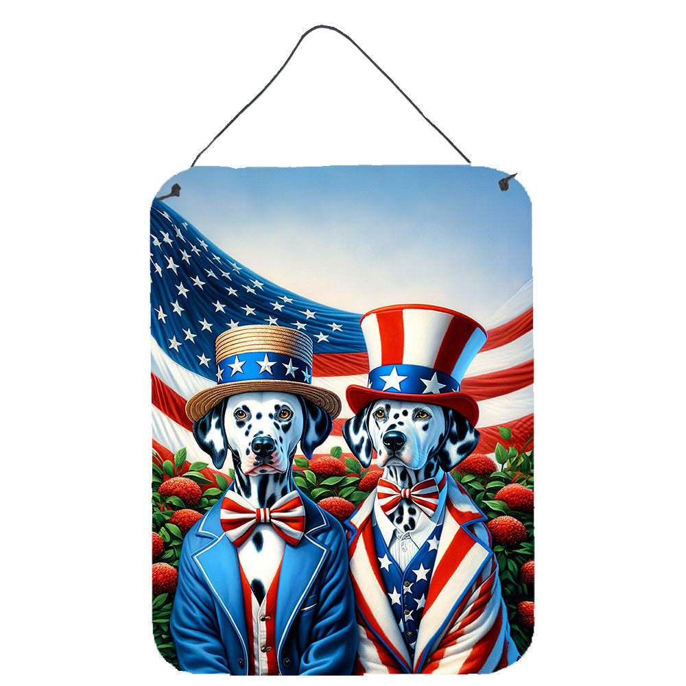 All American Dalmatian Wall or Door Hanging Prints Aluminum Metal Sign Kitchen Wall Bar Bathroom Plaque Home Decor Front Door Plaque, 12x16, Multicolor