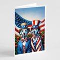 All American Dalmatian Greeting Cards Pack of 8 Blank Cards with Envelopes Whimsical A7 Size 5x7