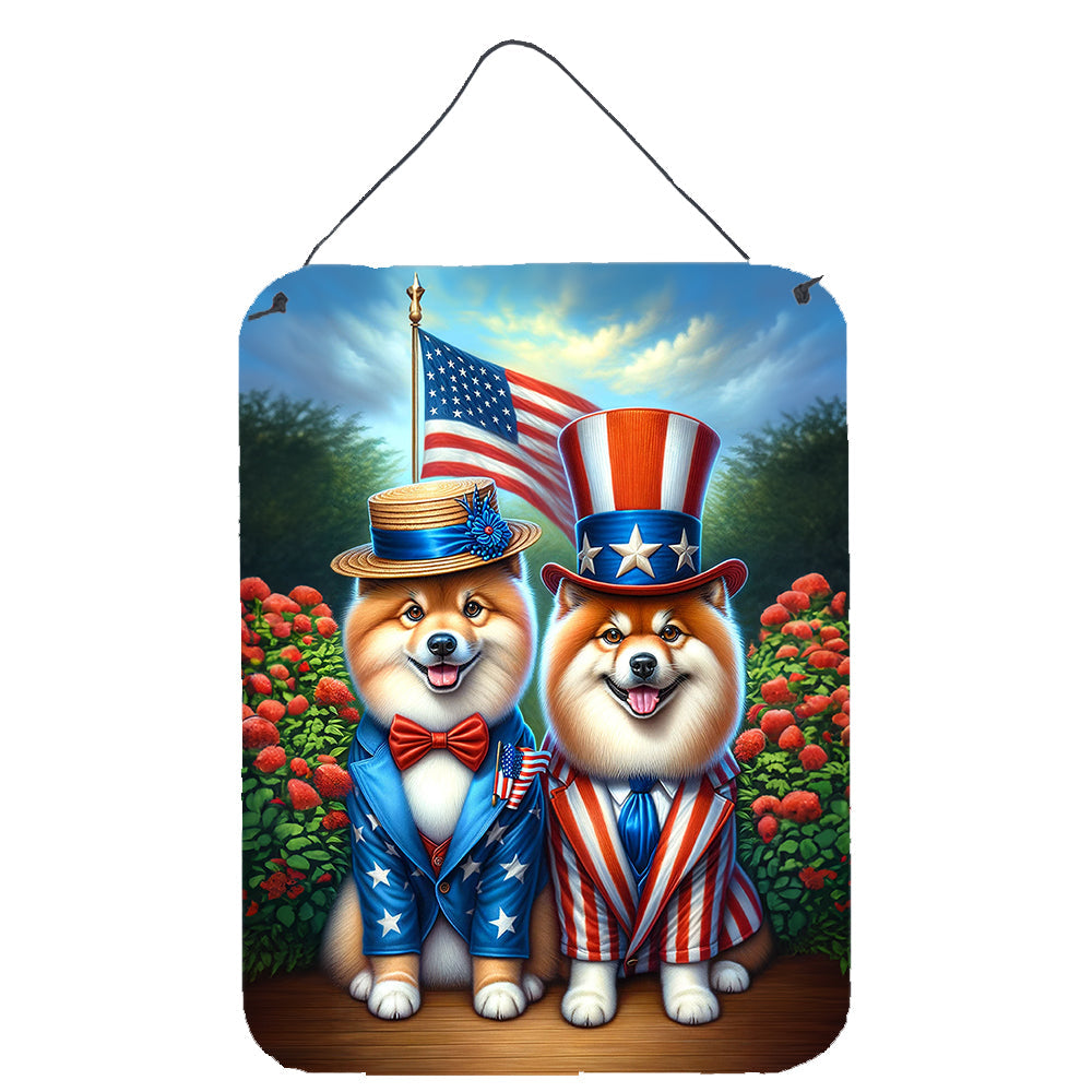 All American Finnish Spitz Wall or Door Hanging Prints Aluminum Metal Sign Kitchen Wall Bar Bathroom Plaque Home Decor Front Door Plaque, 12x16, Multicolor