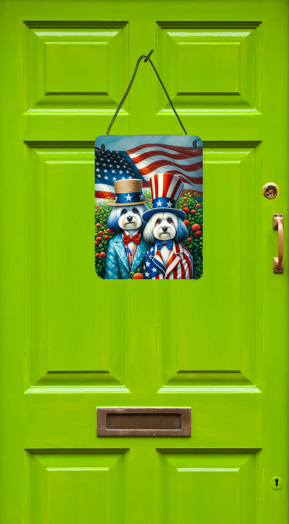 All American Havanese Wall or Door Hanging Prints Aluminum Metal Sign Kitchen Wall Bar Bathroom Plaque Home Decor Front Door Plaque, 12x16, Multicolor