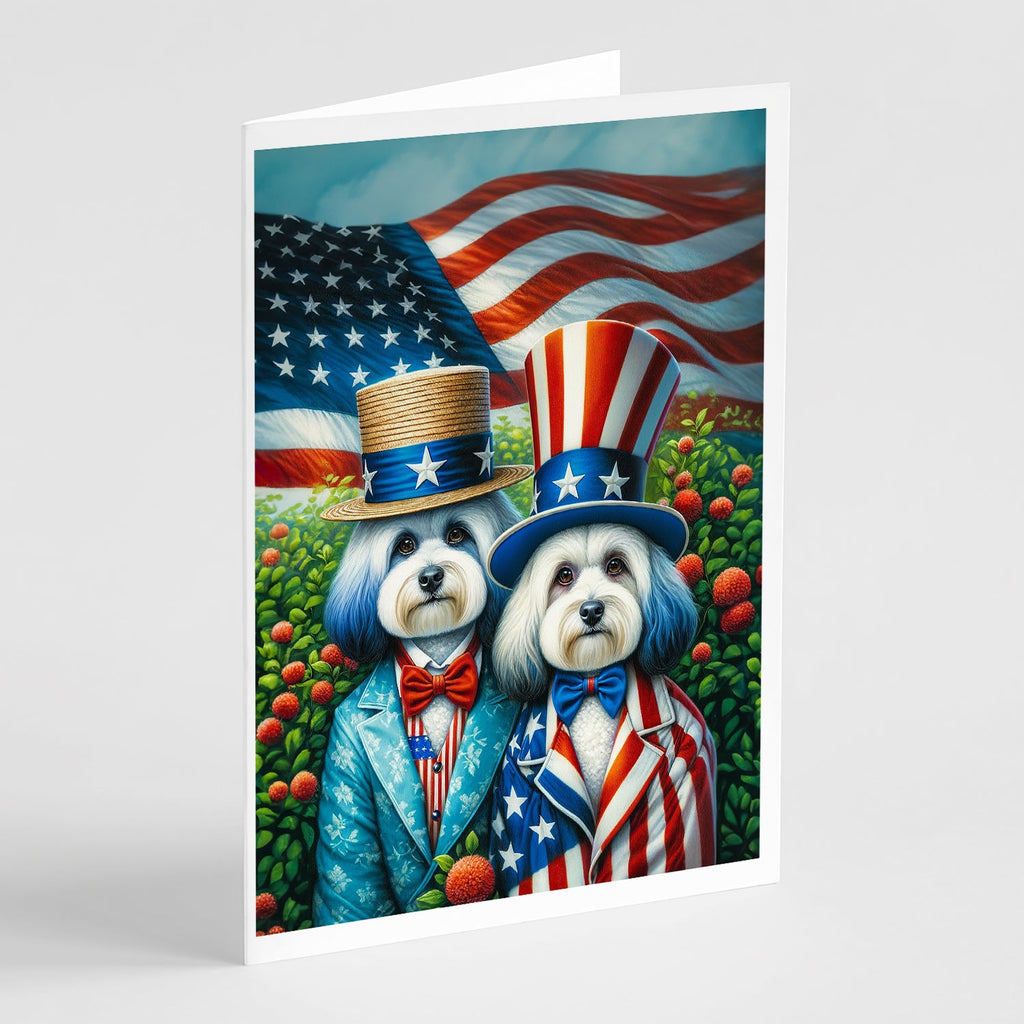 All American Havanese Greeting Cards Pack of 8 Blank Cards with Envelopes Whimsical A7 Size 5x7
