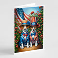 All American Jack Russell Terrier Greeting Cards Pack of 8 Blank Cards with Envelopes Whimsical A7 Size 5x7