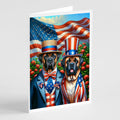All American Mastiff Greeting Cards Pack of 8 Blank Cards with Envelopes Whimsical A7 Size 5x7