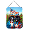 All American Newfoundland Wall or Door Hanging Prints Aluminum Metal Sign Kitchen Wall Bar Bathroom Plaque Home Decor Front Door Plaque, 12x16, Multicolor