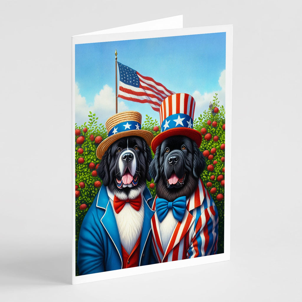 All American Newfoundland Greeting Cards Pack of 8 Blank Cards with Envelopes Whimsical A7 Size 5x7