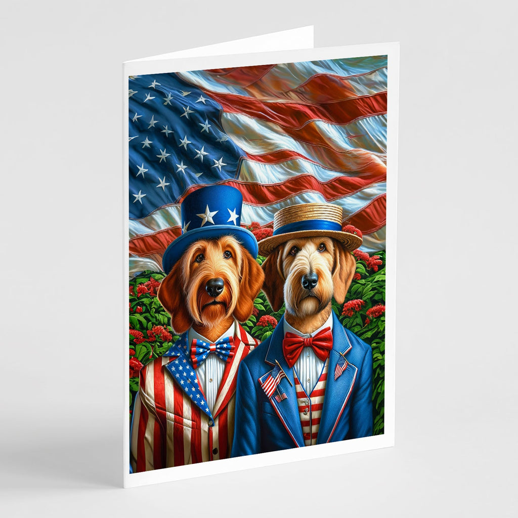 All American Otterhound Greeting Cards Pack of 8 Blank Cards with Envelopes Whimsical A7 Size 5x7