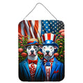 All American Pit Bull Terrier Wall or Door Hanging Prints Aluminum Metal Sign Kitchen Wall Bar Bathroom Plaque Home Decor Front Door Plaque, 12x16, Multicolor