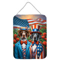 All American Pointer Wall or Door Hanging Prints Aluminum Metal Sign Kitchen Wall Bar Bathroom Plaque Home Decor Front Door Plaque, 12x16, Multicolor