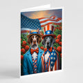 All American Pointer Greeting Cards Pack of 8 Blank Cards with Envelopes Whimsical A7 Size 5x7