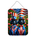 All American Poodle Wall or Door Hanging Prints Aluminum Metal Sign Kitchen Wall Bar Bathroom Plaque Home Decor Front Door Plaque, 12x16, Multicolor