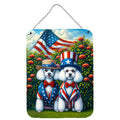 All American Poodle Wall or Door Hanging Prints Aluminum Metal Sign Kitchen Wall Bar Bathroom Plaque Home Decor Front Door Plaque, 12x16, Multicolor