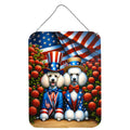 All American Poodle Wall or Door Hanging Prints Aluminum Metal Sign Kitchen Wall Bar Bathroom Plaque Home Decor Front Door Plaque, 12x16, Multicolor