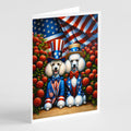 All American Poodle Greeting Cards Pack of 8 Blank Cards with Envelopes Whimsical A7 Size 5x7