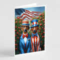 All American Rhodesian Ridgeback Greeting Cards Pack of 8 Blank Cards with Envelopes Whimsical A7 Size 5x7