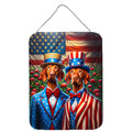 All American Vizsla Wall or Door Hanging Prints Aluminum Metal Sign Kitchen Wall Bar Bathroom Plaque Home Decor Front Door Plaque, 12x16, Multicolor
