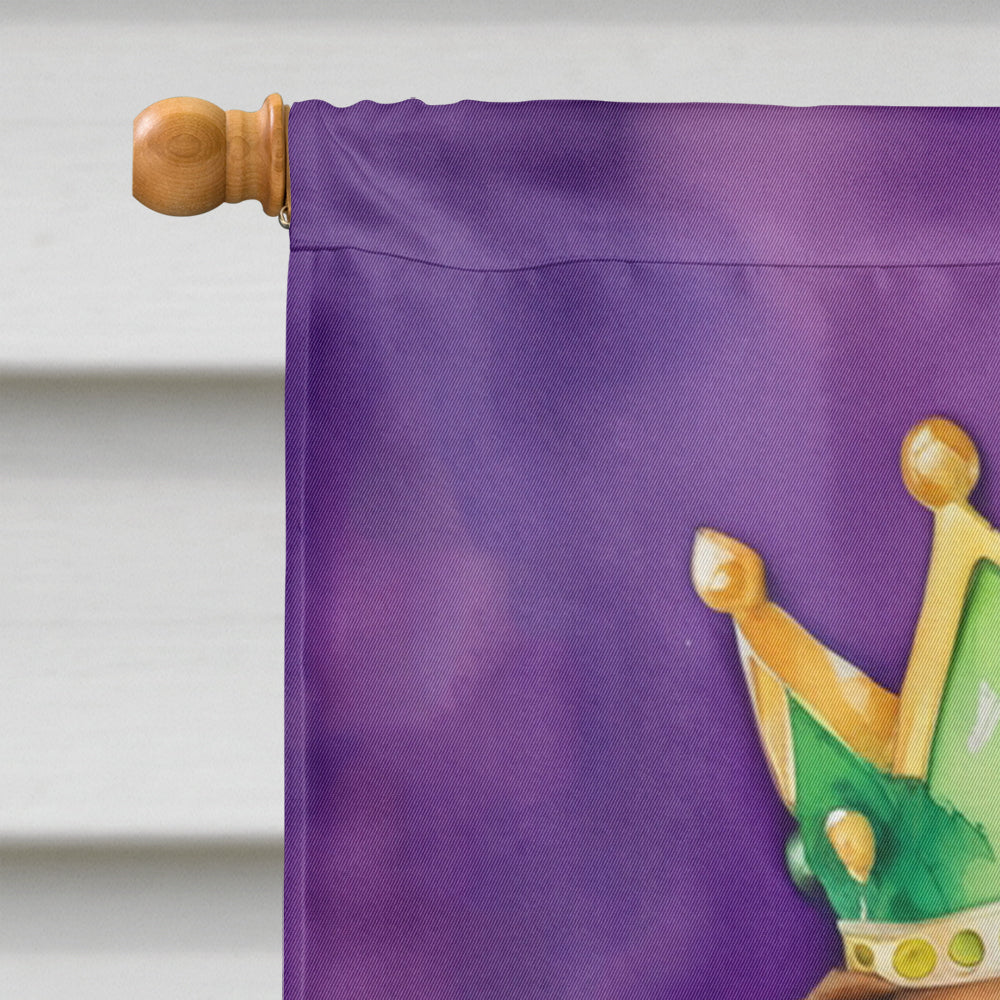 Boxer King of Mardi Gras House Flag 28x40 Porch Sleeve Pole Decorative Outside Yard Banner Artwork Wall Hanging, Polyester