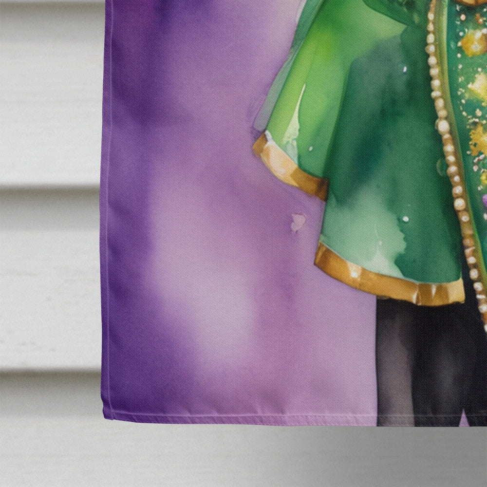 Cane Corso King of Mardi Gras House Flag 28x40 Porch Sleeve Pole Decorative Outside Yard Banner Artwork Wall Hanging, Polyester