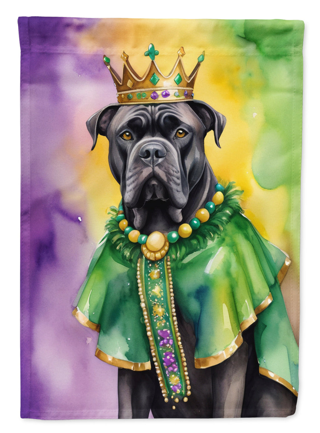 Cane Corso King of Mardi Gras Garden Flag Mailbox Decorative Yard Banner Outside Patio Artwork for Flower Beds, Garden Size, Multicolor