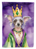 Chinese Crested King of Mardi Gras Garden Flag Mailbox Decorative Yard Banner Outside Patio Artwork for Flower Beds, Garden Size, Multicolor
