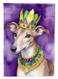 Greyhound King of Mardi Gras Garden Flag Mailbox Decorative Yard Banner Outside Patio Artwork for Flower Beds, Garden Size, Multicolor