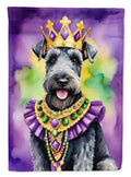Kerry Blue Terrier King of Mardi Gras Garden Flag Mailbox Decorative Yard Banner Outside Patio Artwork for Flower Beds, Garden Size, Multicolor