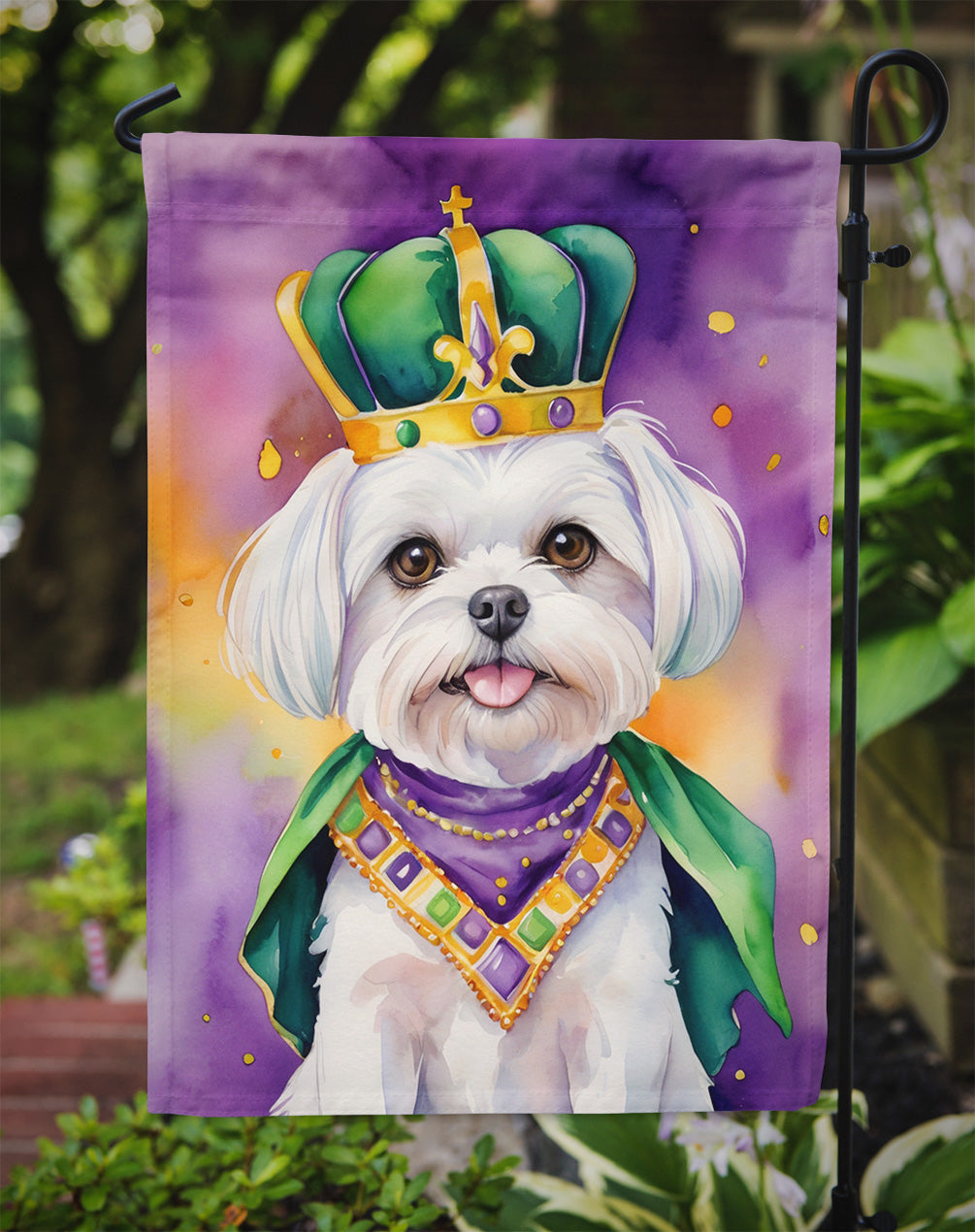 Maltese King of Mardi Gras Garden Flag Mailbox Decorative Yard Banner Outside Patio Artwork for Flower Beds, Garden Size, Multicolor