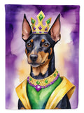 Manchester Terrier King of Mardi Gras Garden Flag Mailbox Decorative Yard Banner Outside Patio Artwork for Flower Beds, Garden Size, Multicolor
