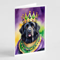 Newfoundland King of Mardi Gras Greeting Cards Pack of 8 Blank Cards with Envelopes Whimsical A7 Size 5x7
