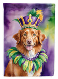 Nova Scotia Duck Tolling Retriever King of Mardi Gras Garden Flag Mailbox Decorative Yard Banner Outside Patio Artwork for Flower Beds, Garden Size, Multicolor