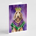 Otterhound King of Mardi Gras Greeting Cards Pack of 8 Blank Cards with Envelopes Whimsical A7 Size 5x7
