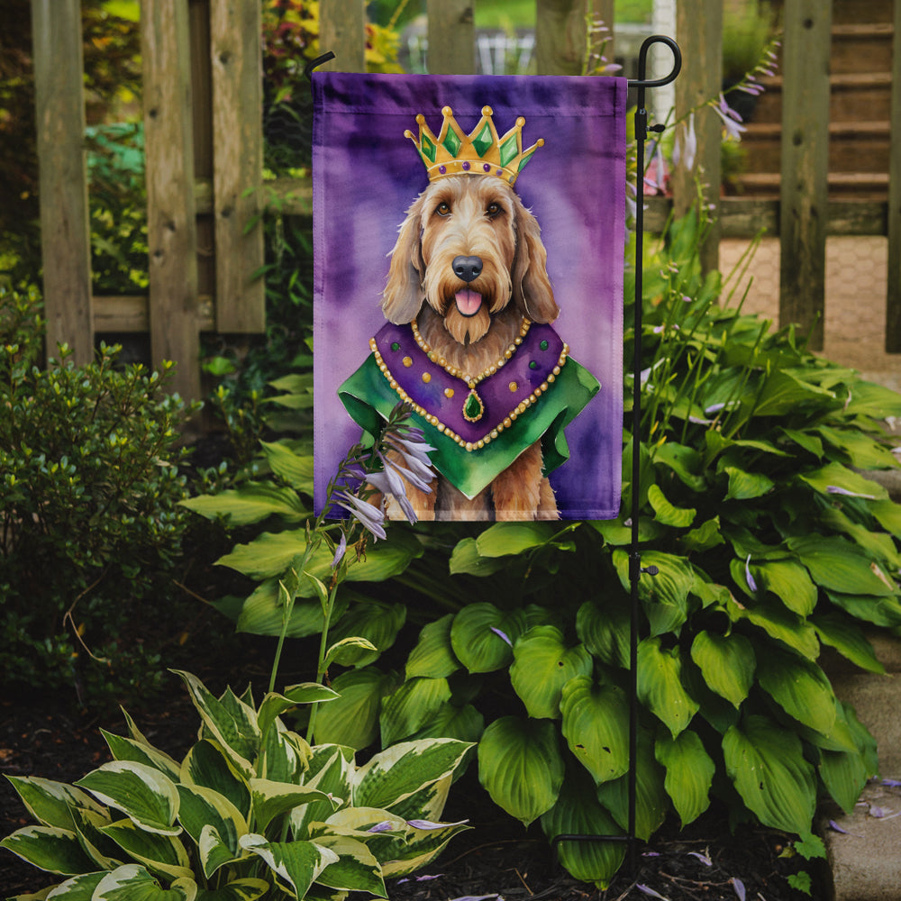 Otterhound King of Mardi Gras Garden Flag Mailbox Decorative Yard Banner Outside Patio Artwork for Flower Beds, Garden Size, Multicolor