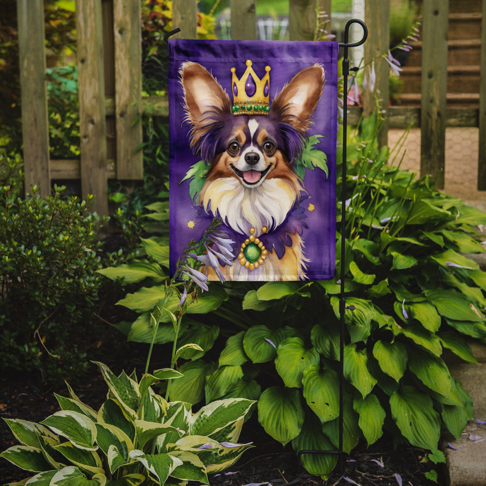 Papillon King of Mardi Gras Garden Flag Mailbox Decorative Yard Banner Outside Patio Artwork for Flower Beds, Garden Size, Multicolor