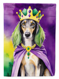 Saluki King of Mardi Gras Garden Flag Mailbox Decorative Yard Banner Outside Patio Artwork for Flower Beds, Garden Size, Multicolor