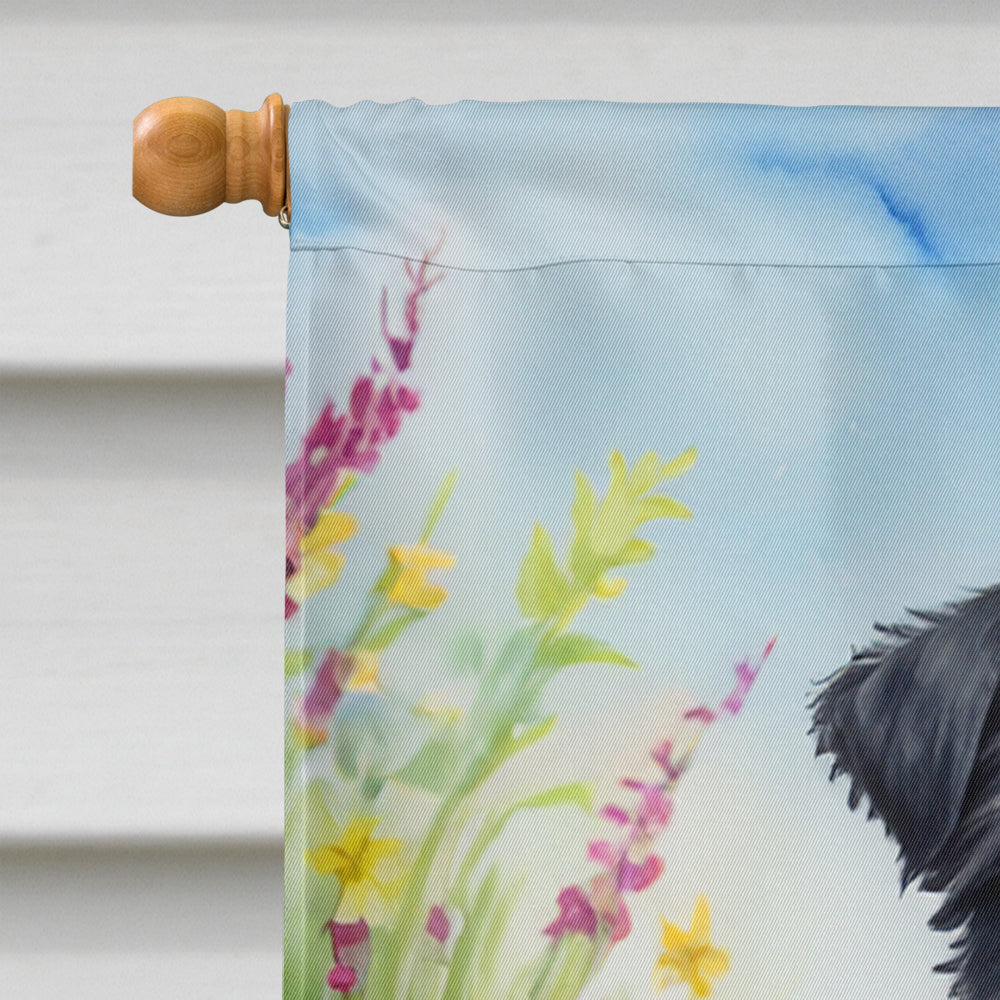 Affenpinscher Easter Egg Hunt House Flag 28x40 Porch Sleeve Pole Decorative Outside Yard Banner Artwork Wall Hanging, Polyester