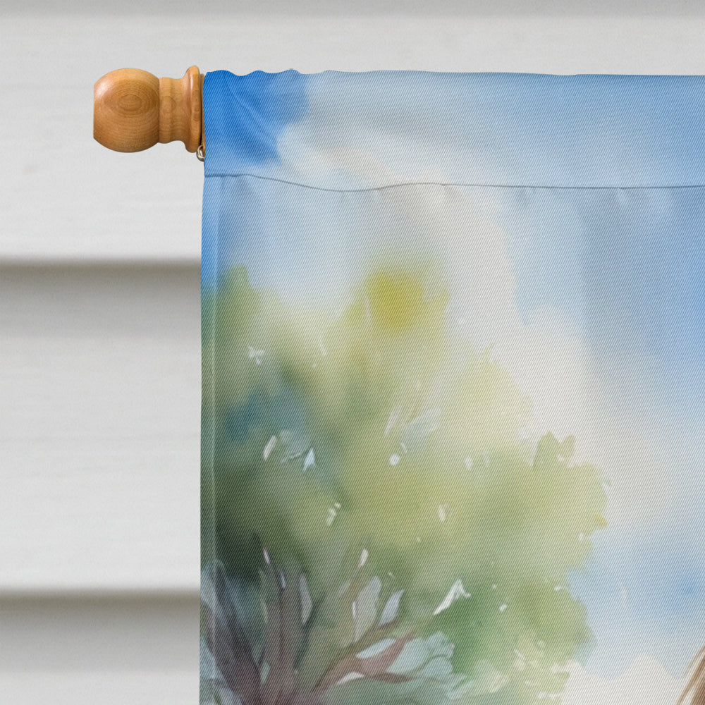 Afghan Hound Easter Egg Hunt House Flag 28x40 Porch Sleeve Pole Decorative Outside Yard Banner Artwork Wall Hanging, Polyester
