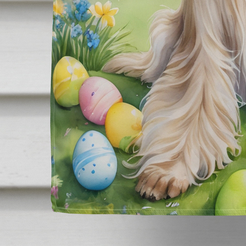 Afghan Hound Easter Egg Hunt House Flag 28x40 Porch Sleeve Pole Decorative Outside Yard Banner Artwork Wall Hanging, Polyester