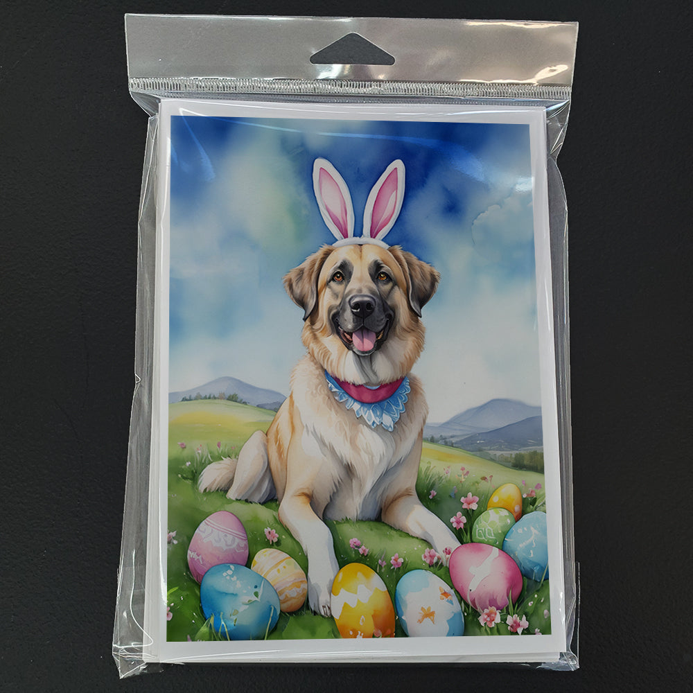 Anatolian Shepherd Dog Easter Egg Hunt Greeting Cards Pack of 8 Blank Cards with Envelopes Whimsical A7 Size 5x7