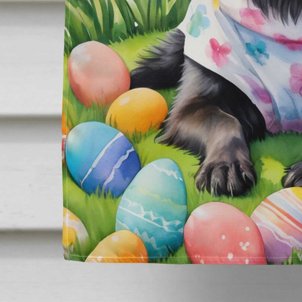 Belgian Sheepdog Easter Egg Hunt House Flag 28x40 Porch Sleeve Pole Decorative Outside Yard Banner Artwork Wall Hanging, Polyester