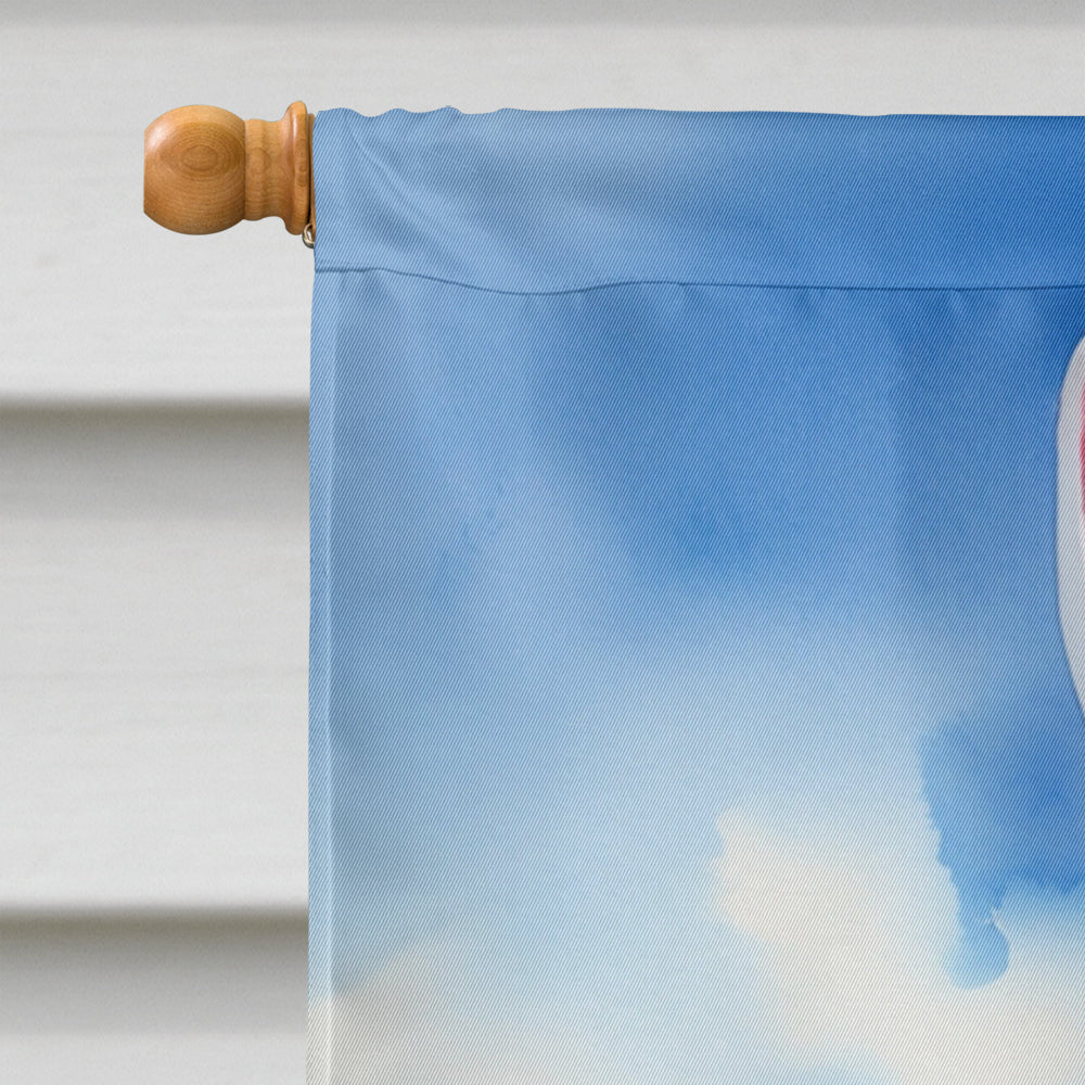 Black and Tan Coonhound Easter Egg Hunt House Flag 28x40 Porch Sleeve Pole Decorative Outside Yard Banner Artwork Wall Hanging, Polyester