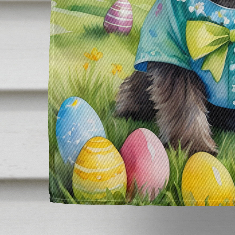 Cairn Terrier Easter Egg Hunt House Flag 28x40 Porch Sleeve Pole Decorative Outside Yard Banner Artwork Wall Hanging, Polyester