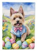 Cairn Terrier Easter Egg Hunt House Flag 28x40 Porch Sleeve Pole Decorative Outside Yard Banner Artwork Wall Hanging, Polyester