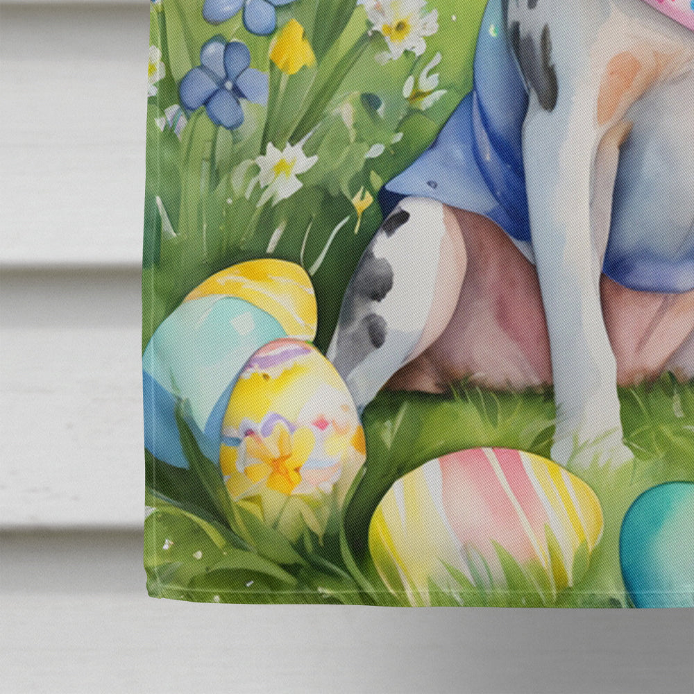 Catahoula Easter Egg Hunt House Flag 28x40 Porch Sleeve Pole Decorative Outside Yard Banner Artwork Wall Hanging, Polyester