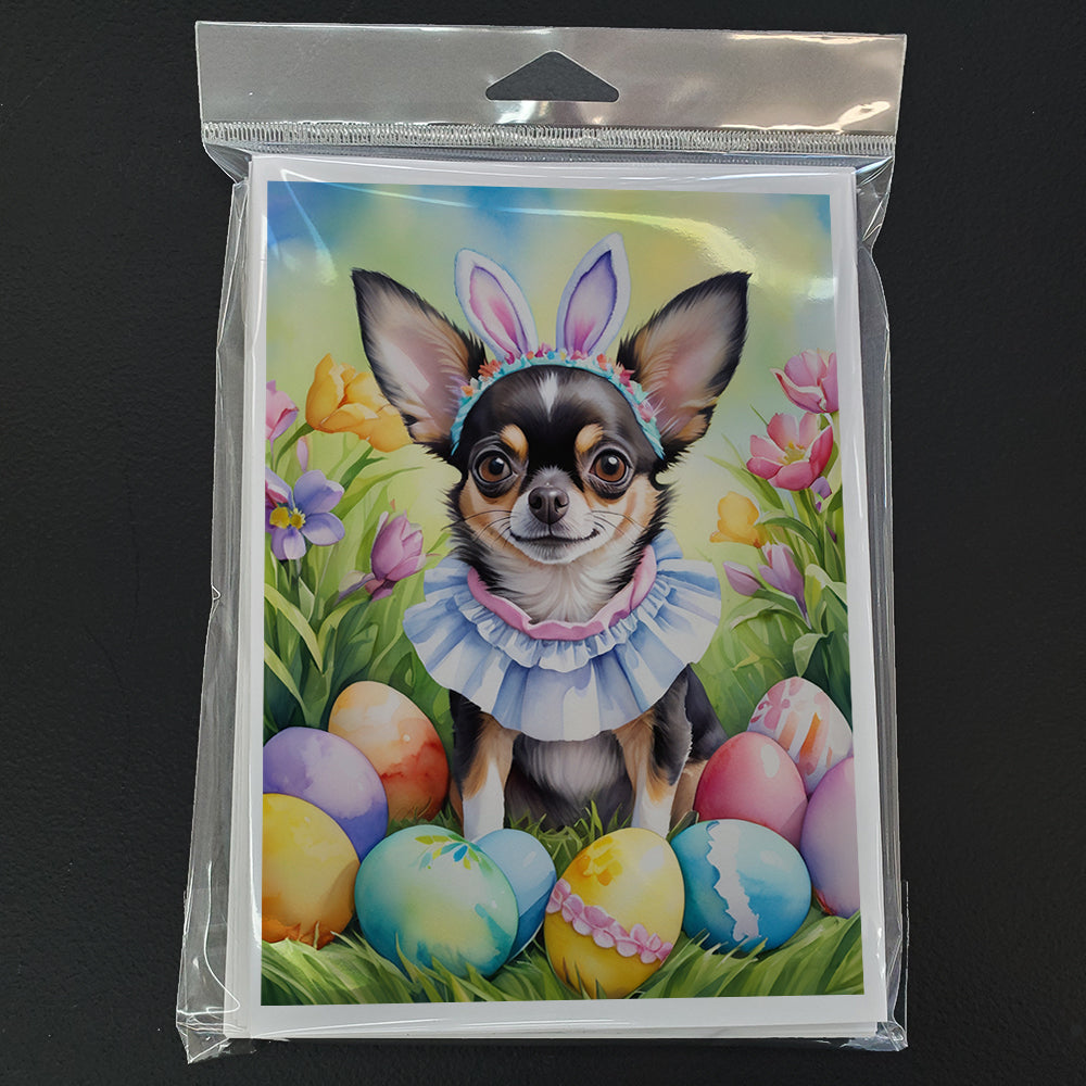 Chihuahua Easter Egg Hunt Greeting Cards Pack of 8 Blank Cards with Envelopes Whimsical A7 Size 5x7