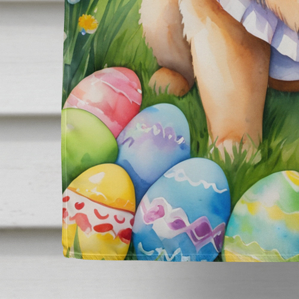 Chow Chow Easter Egg Hunt House Flag 28x40 Porch Sleeve Pole Decorative Outside Yard Banner Artwork Wall Hanging, Polyester