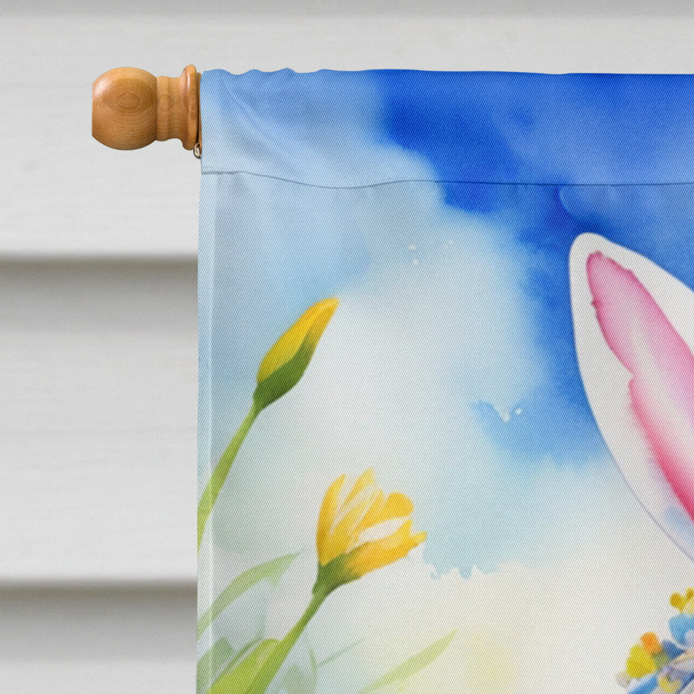 Cockapoo Easter Egg Hunt House Flag 28x40 Porch Sleeve Pole Decorative Outside Yard Banner Artwork Wall Hanging, Polyester