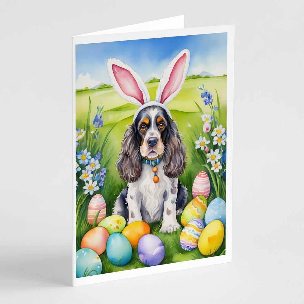 Cocker Spaniel Easter Egg Hunt Greeting Cards Pack of 8 Blank Cards with Envelopes Whimsical A7 Size 5x7